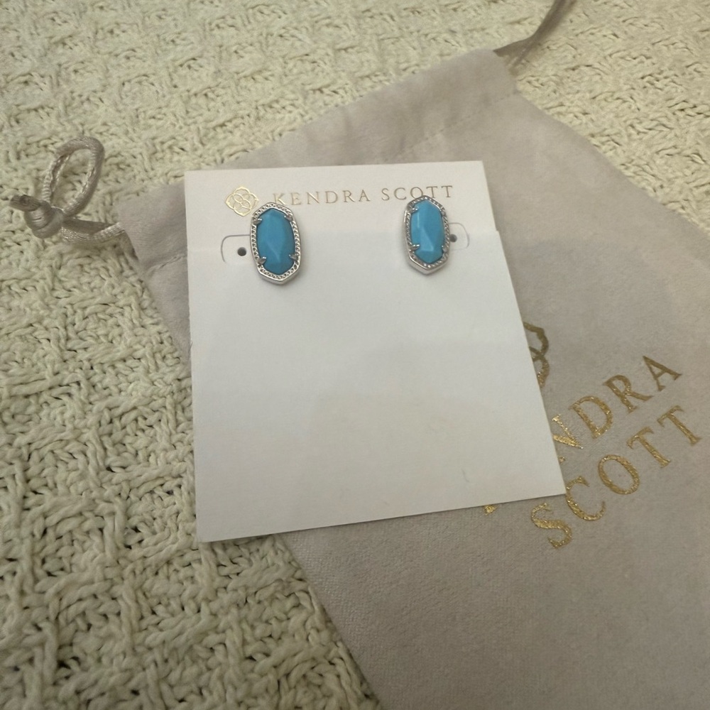 Kendra Scott Turquoise Silver Earrings